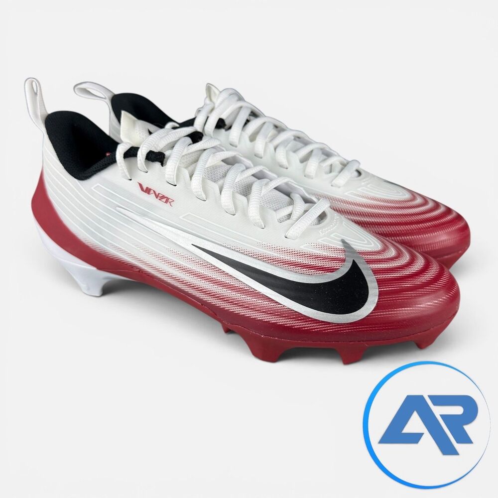 Nike Vapor Speed 3 Football Cleats Men's Size 8 White Team Crimson HM8849-102